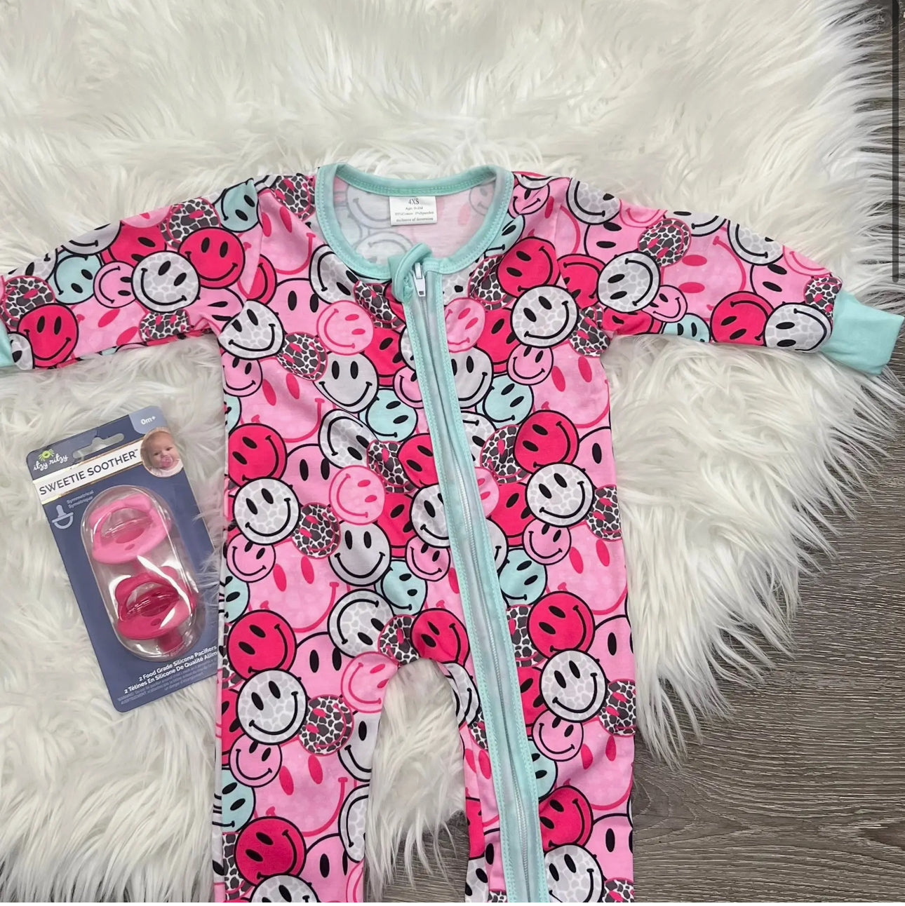 Smiley Zip Pajamas, Outerwear, Lounge Wear
