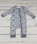 Grey Camouflage Zip Onesie