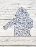 Grey Camouflage Hoodie For Boys Toddlers