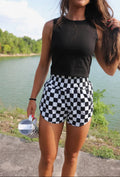 Checkered Print Shorts
